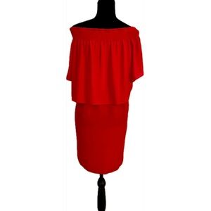 NWT Amanda Uprichard Off Shoulder Red Dress